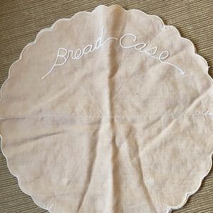 Vintage Embroidered Bread Case w Snaps